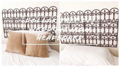 how to redo a metal headboard with fabric|diy wrought iron headboards.